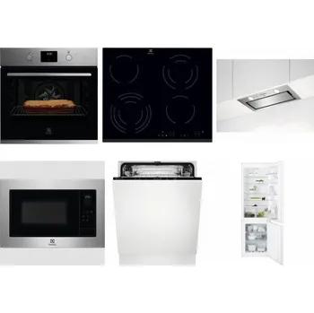 Set domácích spotřebičů ELECTROLUX KOFGH70TX + ELECTROLUX EHF6343FOK + ELECTROLUX LFG716X + ELECTROLUX EMS4253TEX + ELECTROLUX EEA27200L + ELECTROLUX ENT6TF18S