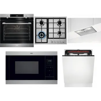 Set domácích spotřebičů AEG Mastery SteamBake BCK455350M + AEG Mastery StepPower HGB64420SM + AEG DGB3523S + AEG Mastery MSB2547D-M + AEG Mastery MaxiFlex FSB53927Z