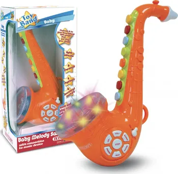 Hudební nástroj pro děti BONTEMPI Saxofon dětský 9,5 x 16 x 32 cm oranžový