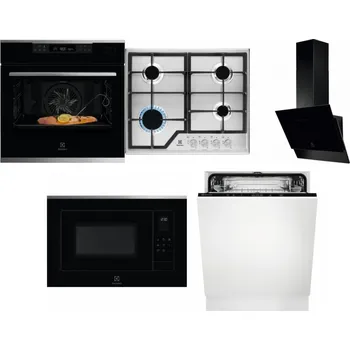 Set domácích spotřebičů ELECTROLUX KOBCS31X + ELECTROLUX KGS6426SX + ELECTROLUX LFV616K + ELECTROLUX LMS4253TMX + ELECTROLUX EEA27200L