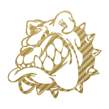 Polep vozidla SAMOLEPKA Pes 182 levá rozzuřený buldok (59 - 3D karbon zlatý) NA AUTO, NÁLEPKA, FÓLIE, POLEP, TUNING, VLASTNÍ TEXT, TISK, AUTOSAMOLEPKY.cz, POLEPY, OBRÁZEK, LOGO, SAMOLEPKY