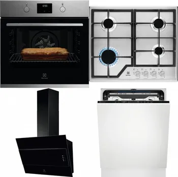 Set domácích spotřebičů ELECTROLUX KOFGH70TX + ELECTROLUX KGS6426SX + ELECTROLUX LFV316K + ELECTROLUX EEM69410L