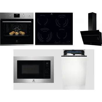 Set domácích spotřebičů ELECTROLUX KODGH70TX + ELECTROLUX EHF6343FOK + ELECTROLUX LFV316K + ELECTROLUX EMS4253TEX + ELECTROLUX EEM23100L