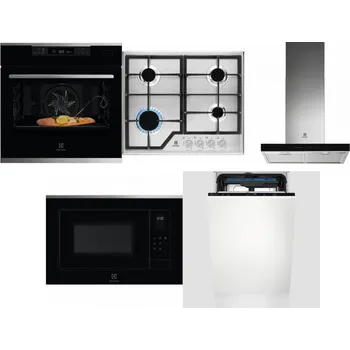 Set domácích spotřebičů ELECTROLUX KOBCS31X + ELECTROLUX KGS6426SX + ELECTROLUX LFT766X + ELECTROLUX LMS4253TMX + ELECTROLUX EEM23100L