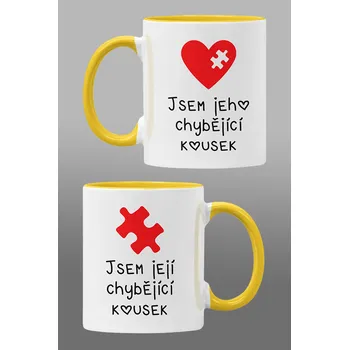 Hrnky pro zamilované Chybějíci kousek Barva: Žlutá