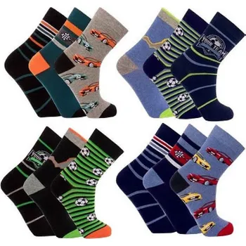 AUTA a FOTBAL dětské barevné ponožky TRENDY SOCKS 27-30 náhodný mix