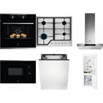 Set domácích spotřebičů ELECTROLUX KODEH70X + ELECTROLUX KGS6426SX + ELECTROLUX LFT426X + ELECTROLUX LMS2203EMX + ELECTROLUX EEA27200L + ELECTROLUX ENT6TF18S