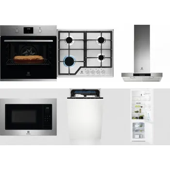 Set domácích spotřebičů ELECTROLUX KOFGH70TX + ELECTROLUX KGS6426SX + ELECTROLUX LFT426X + ELECTROLUX EMS4253TEX + ELECTROLUX EEM23100L + ELECTROLUX LNT3LF18S