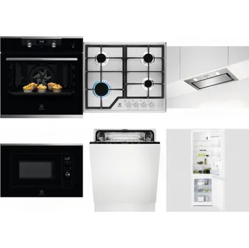Set domácích spotřebičů ELECTROLUX KODEH70X + ELECTROLUX KGS6426SX + ELECTROLUX LFG716X + ELECTROLUX LMS2203EMX + ELECTROLUX EEA27200L + ELECTROLUX LNT3LF18S