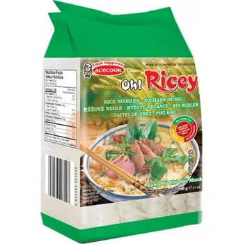 Acecook Oh! Ricey široké rýžové nudle 200 g
