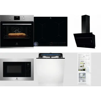 Set domácích spotřebičů ELECTROLUX KOFGH70TX + ELECTROLUX EIS62449 + ELECTROLUX LFV316K + ELECTROLUX EMS4253TEX + ELECTROLUX EES48200L + ELECTROLUX LNT3LF18S