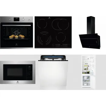 Set domácích spotřebičů ELECTROLUX KODGH70TX + ELECTROLUX EHF6547FXK + ELECTROLUX LFV316K + ELECTROLUX EMS4253TEX + ELECTROLUX EES48200L + ELECTROLUX LNT3LF18S