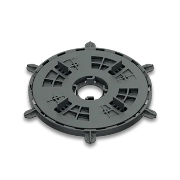 Rektifikační terč pod dlažbu H 10-16 mm (Nejnižší výškově stavitelní terč s výškou od 10 mm do 16 mm | základna se šikmými plochami Ø 150 | hlava se šikmými plochami Ø 140 | výška hlavy H 9 | spára 4 mm | nosnost 1000 kg )