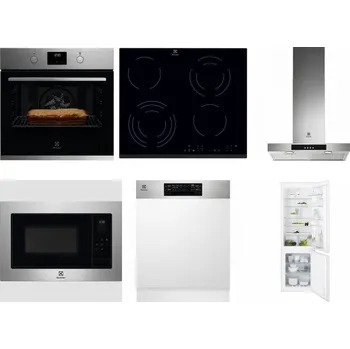 Set domácích spotřebičů ELECTROLUX KOFGH70TX + ELECTROLUX EHF6343FOK + ELECTROLUX LFT426X + ELECTROLUX EMS4253TEX + ELECTROLUX EEM48300IX + ELECTROLUX ENT6TF18S