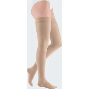 Dámské punčochy Mediven Elegance stehenní punčochy s lemem, Velikost 3+, Délka normal, barva Cashmere