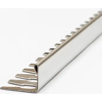 Stavební profil Havos, ohebná lišta Flexi L 10 mm 2,5 m kartáčovaná nerez (Nerez flexi "L" 10mm / 2,5m kartáč. )