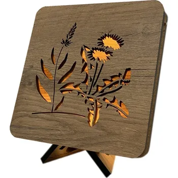 Lampička Li-Go "Pampeliška" lampa 19x19cm provedení povrchu: dub