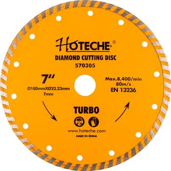 Řezný kotouč Diamantový řezný kotouč 180 mm, TURBO - HT570305