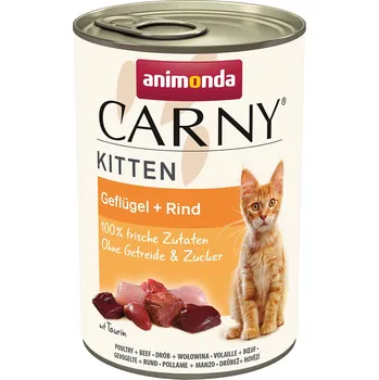 Pro kočku Animonda Carny Kitten 12 × 400 g drůbeží + hovězí maso