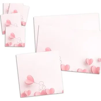 prostírání Sada valentýnského prostírání s čtvercovými podtácky (sada)