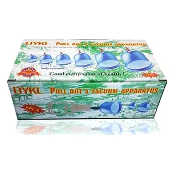 Vakuová pumpa TCM BOHEMIA Masážní sada plastových baněk (vakuová pumpička + 6 baněk)