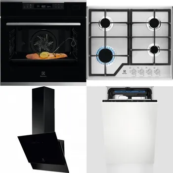 Set domácích spotřebičů ELECTROLUX KOBCS31X + ELECTROLUX KGS6426SX + ELECTROLUX LFV616K + ELECTROLUX EEM23100L