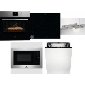 Set domácích spotřebičů ELECTROLUX KOFGH70TX + ELECTROLUX LIR60433B + ELECTROLUX LFP326S + ELECTROLUX EMS4253TEX + ELECTROLUX EEA27200L