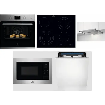 Set domácích spotřebičů ELECTROLUX KODGH70TX + ELECTROLUX EHF6343FOK + ELECTROLUX LFP326S + ELECTROLUX EMS4253TEX + ELECTROLUX EES48200L