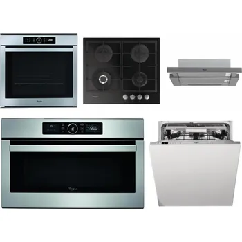 Set domácích spotřebičů WHIRLPOOL ABSOLUTE AKZM 8480 IX + WHIRLPOOL GOFL 629/NB + WHIRLPOOL AKR 749/1 IX + WHIRLPOOL ABSOLUTE AMW 730 IX + WHIRLPOOL WIO 3O540 PELG