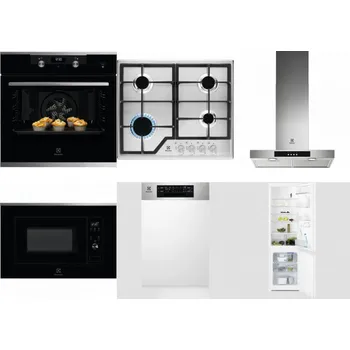 Set domácích spotřebičů ELECTROLUX KODEH70X + ELECTROLUX KGS6426SX + ELECTROLUX LFT426X + ELECTROLUX LMS2203EMX + ELECTROLUX EEM43300IX + ELECTROLUX LNT3LF18S