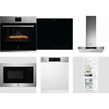 Set domácích spotřebičů ELECTROLUX KOFGH70TX + ELECTROLUX EIV634 + ELECTROLUX LFT426X + ELECTROLUX EMS4253TEX + ELECTROLUX EEM48300IX + ELECTROLUX LNT3LF18S