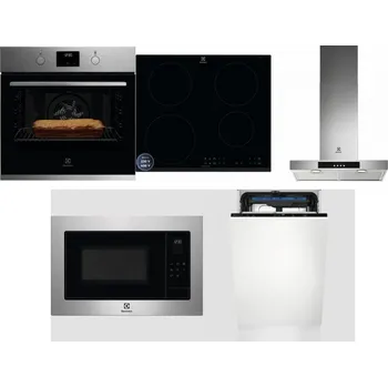 Set domácích spotřebičů ELECTROLUX KOFGH70TX + ELECTROLUX LIR60433B + ELECTROLUX LFT426X + ELECTROLUX EMS4253TEX + ELECTROLUX EEM23100L