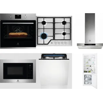 Set domácích spotřebičů ELECTROLUX KOFGH70TX + ELECTROLUX KGS6426SX + ELECTROLUX LFT426X + ELECTROLUX EMS4253TEX + ELECTROLUX EES48200L + ELECTROLUX ENT6TF18S
