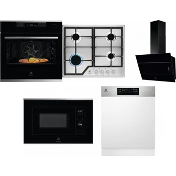 Set domácích spotřebičů ELECTROLUX KOBCS31X + ELECTROLUX KGS6426SX + ELECTROLUX LFV316K + ELECTROLUX LMS2203EMX + ELECTROLUX EEM48300IX