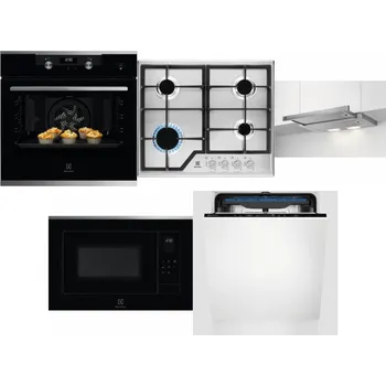 Set domácích spotřebičů ELECTROLUX KODEH70X + ELECTROLUX KGS6426SX + ELECTROLUX LFP326S + ELECTROLUX LMS4253TMX + ELECTROLUX EES48200L