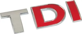 Samolepicí dekorace na vozidlo Chromované samolepící 3D logo TDI červené
