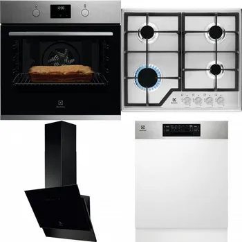 Set domácích spotřebičů ELECTROLUX KOFGH70TX + ELECTROLUX KGS6426SX + ELECTROLUX LFV616K + ELECTROLUX EEM48300IX