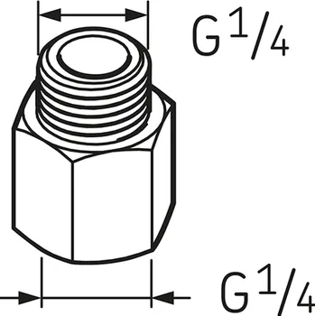 LAPN 1/4 SKF redukční přípojka 1/4. - 1/4.