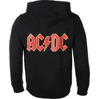 Pánská mikina mikina s kapucí pánské AC-DC - Logo - ROCK OFF - ACDCZHD05MB