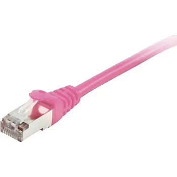 Datový kabel Equip 605580 RJ45 síťové kabely, propojovací kabely CAT 6 S/FTP 1.00 m růžová pozlacené kontakty 1 ks