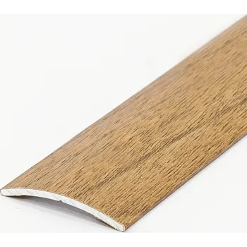 přechodová lišta Přechodová lišta samolepící 60mm / 0,9m hliník, OŘECH dřevodekor