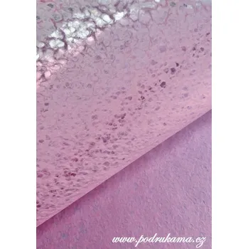 Umělecký papír Sapaimport Morušový papír Unryu Rain - růžový Velikost: 23x32 cm, balení 10 ks