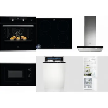 Set domácích spotřebičů ELECTROLUX KODEH70X + ELECTROLUX LIR60433B + ELECTROLUX LFT766X + ELECTROLUX LMS2203EMX + ELECTROLUX EEM23100L + ELECTROLUX LNT3LF18S