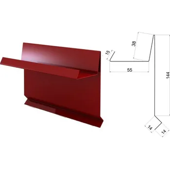 Blachdom Hliníková závětrná lišta Omak spodní mat Barva krytiny: Červený mat