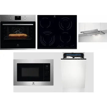 Set domácích spotřebičů ELECTROLUX KOFGH70TX + ELECTROLUX EHF6343FOK + ELECTROLUX LFP326S + ELECTROLUX EMS4253TEX + ELECTROLUX EEM23100L