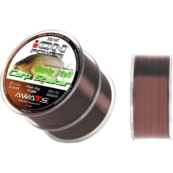 Rybářský vlasec AWA-S ION POWER CARP STALKER SPOOLS 600m/ 2x300m CONNECTED průměr: 0,26 mm