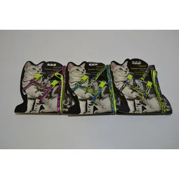 Postroj pro kočky s vodítkem, kšíry růžová