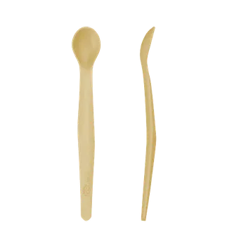 dětská jídelní sada Everyday Baby silikonová lžička, Soft Yellow, 2 ks