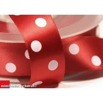 Stuha Stuha * Mašle š. 2,2cm červená puntík