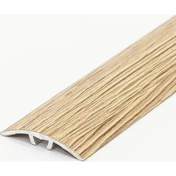 přechodová lišta Přechodová lišta oblá 40 mm 2,7 m, Modřín dřevodekor, narážecí, hliník